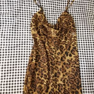 Sheer Leopard Print Dress